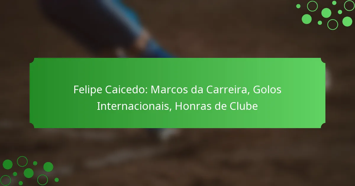 Felipe Caicedo: Marcos da Carreira, Golos Internacionais, Honras de Clube
