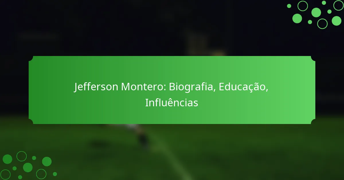 Jefferson Montero: Biografia, Educação, Influências