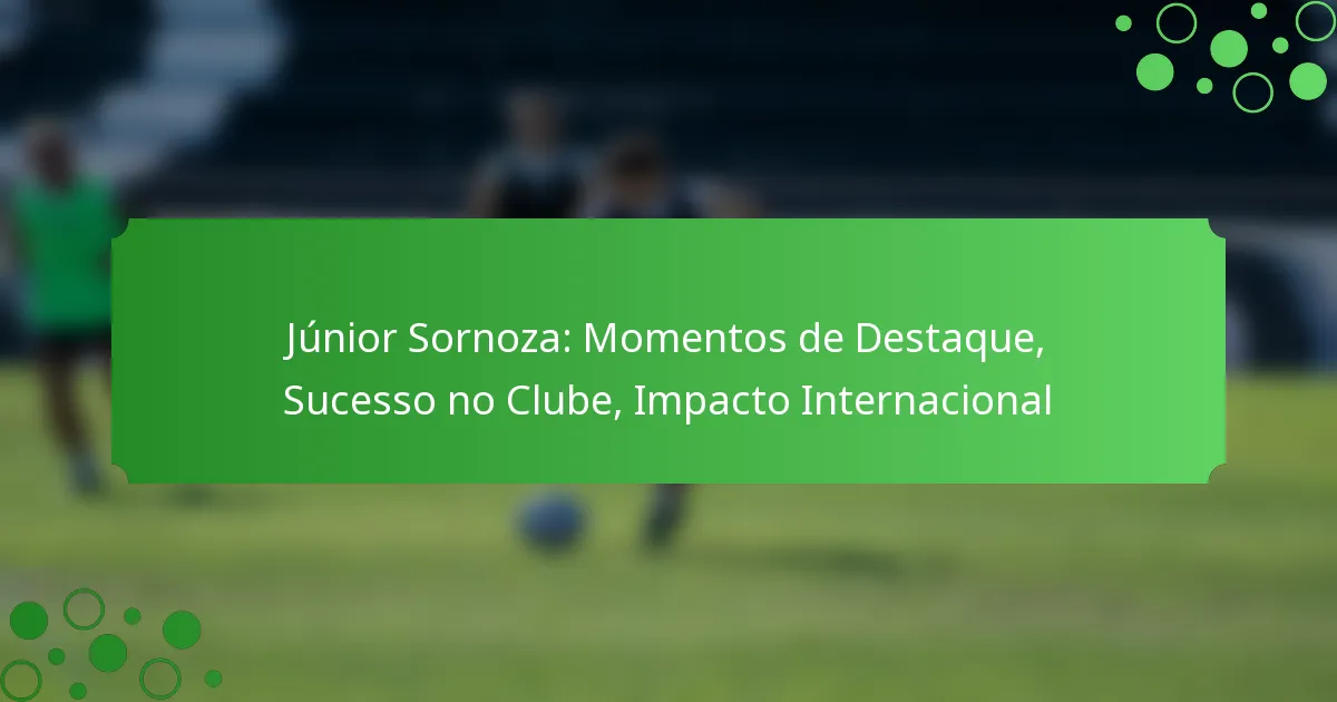 Júnior Sornoza: Momentos de Destaque, Sucesso no Clube, Impacto Internacional